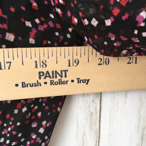 parker Black Pink Floral Silk Knee Lnth Midi Dress - Picture 5 of 8